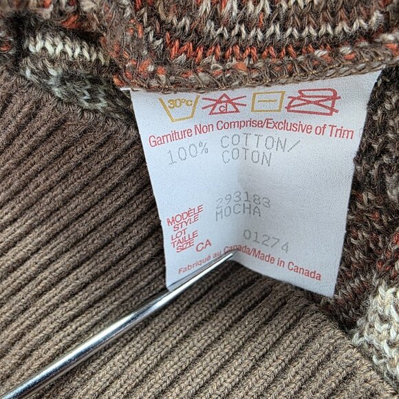 Tosani Sweater Mens XLT Pullover Mocha Biggie Crosby 90s Vintage VTG - Picture 6 of 10